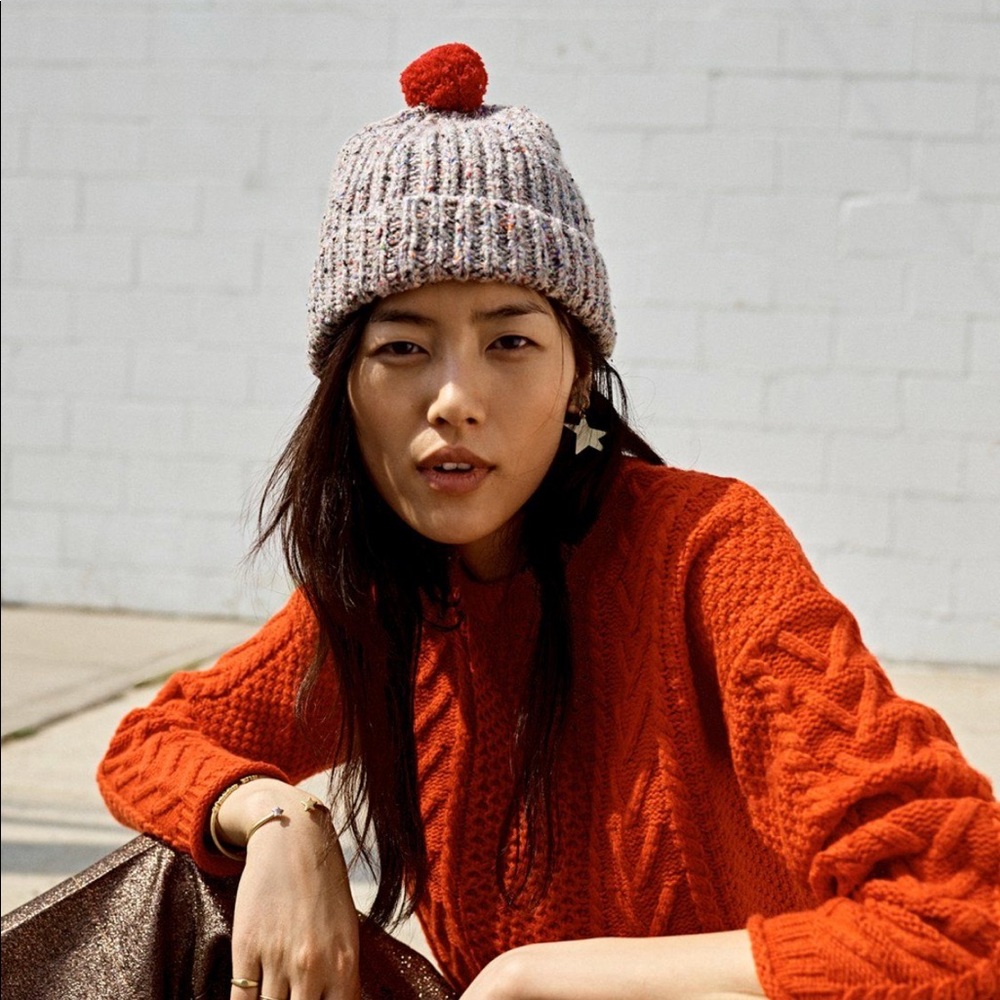 Madewell Women's Ribbed Pom-pom Beanie